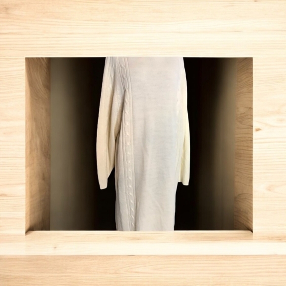 NWOT YARNWORKS CREAM MIDI DRESS - Picture 4 of 6